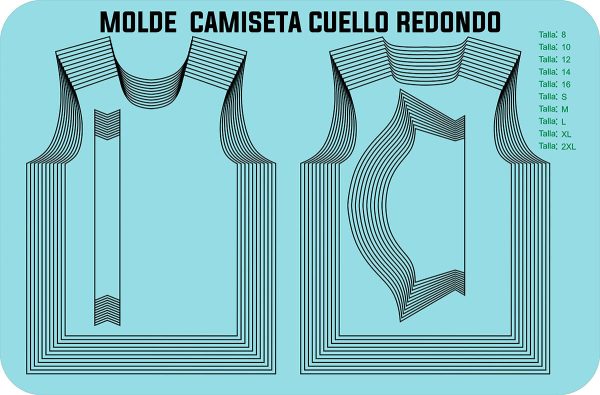 Moldes de Camiseta de Hombre (Cuelllo Redondo)