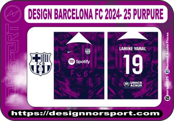 DESIGN BARCELONA FC 2024- 25 PURPURE