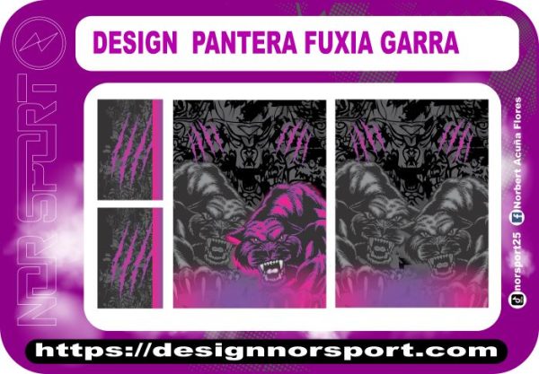 DESIGN  PANTERA FUXIA GARRA