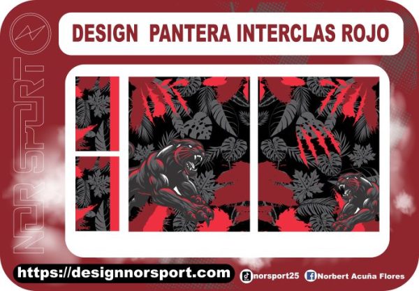 DESIGN  PANTERA INTERCLAS ROJO