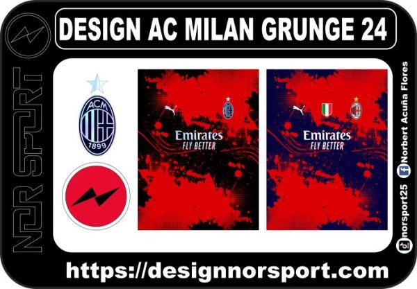 DESIGN AC MILAN GRUNGE 24