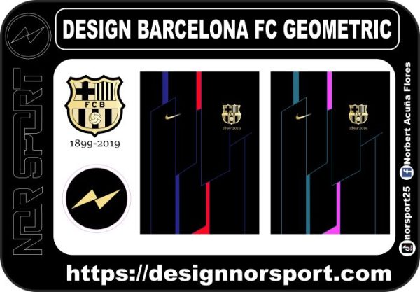 DESIGN BARCELONA FC GEOMETRIC