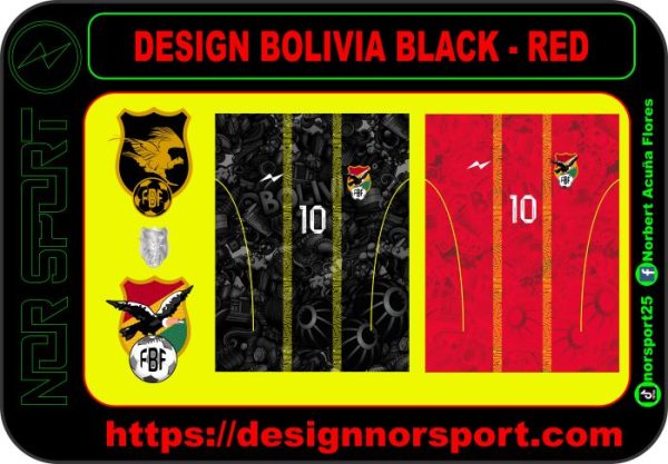 DESIGN BOLIVIA BLACK - RED