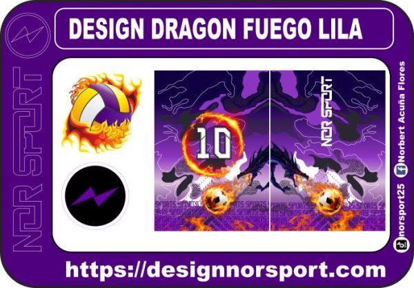 DESIGN DRAGON FUEGO LILA