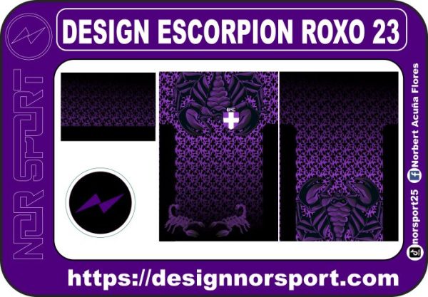 DESIGN ESCORPION ROXO 23