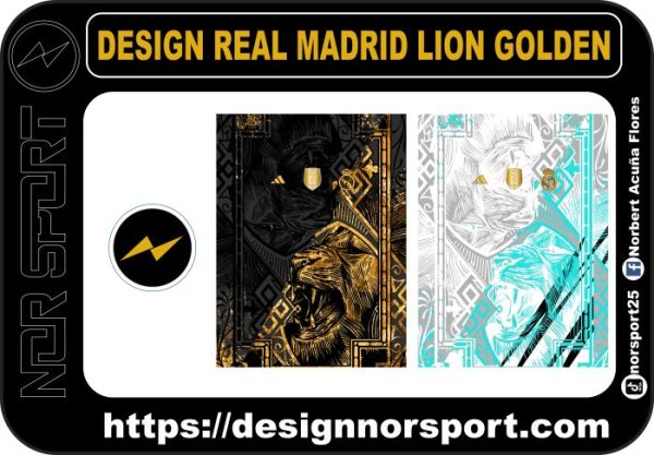 DESIGN REAL MADRID LION GOLDEN