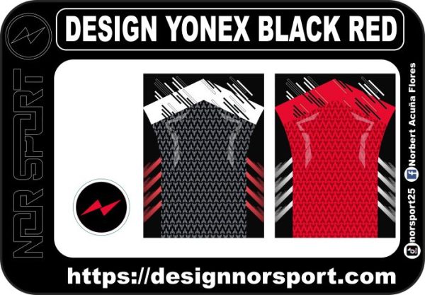 DESIGN YONEX BLACK RED