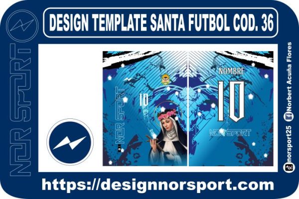 DESIGN TEMPLATE SANTA FUTBOL COD. 36