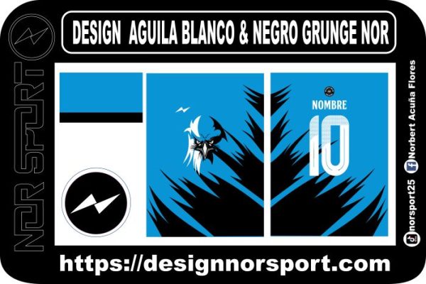 DESIGN  AGUILA BLANCO & NEGRO GRUNGE NOR