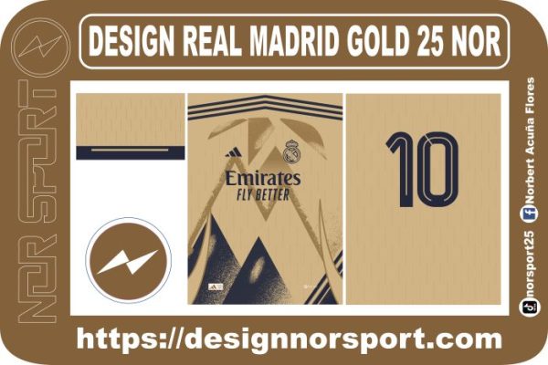 DESIGN REAL MADRID GOLD 25 NOR