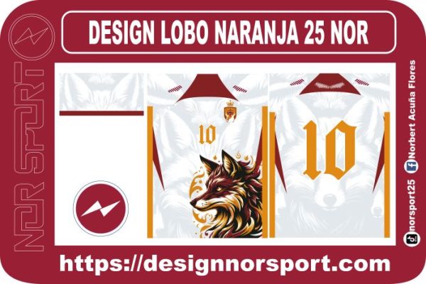 DESIGN LOBO NARANJA 25 NOR