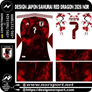 DESIGN JAPON SAMURAI RED DRAGON 2026 NOR