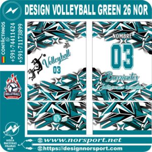DESIGN VOLLEYBALL GREEN 26 NOR